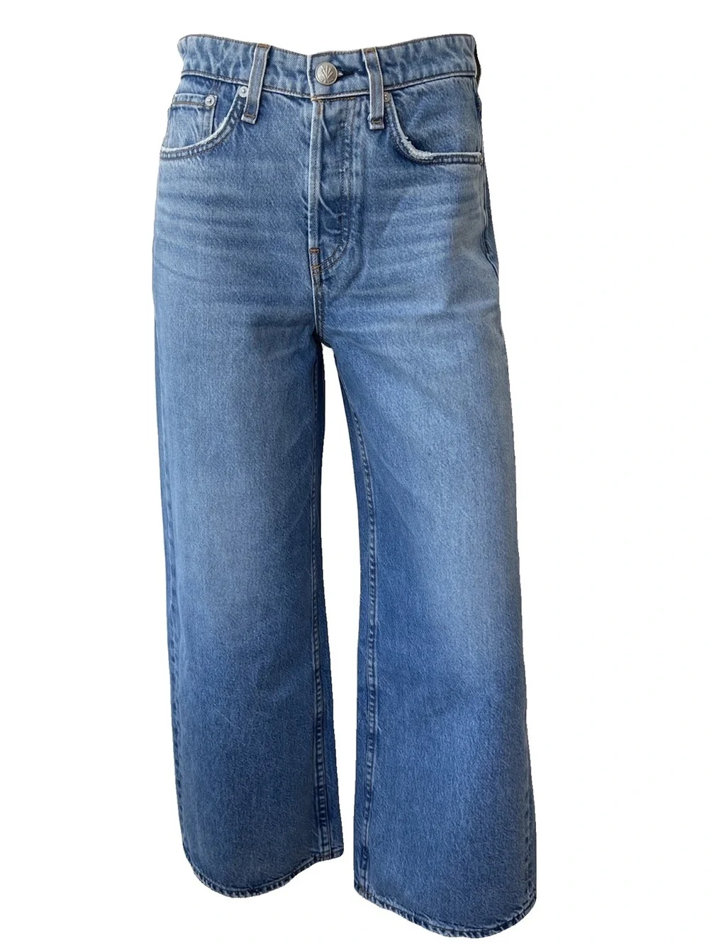 Rag & Bone Maya High Waist Ankle Length Wide Leg Jeans in Hermosa